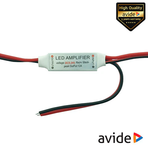 Mini Amplificador P/ Fita LEDS Monocor 12V AVIDE