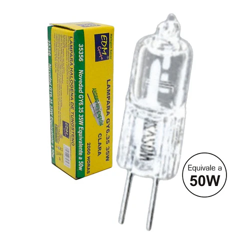 LÂMPADA G6.35 50W 12V HALOGÉNEO