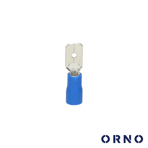 Terminal Faston Macho Isolado 6.3mm 10X Azul ORNO