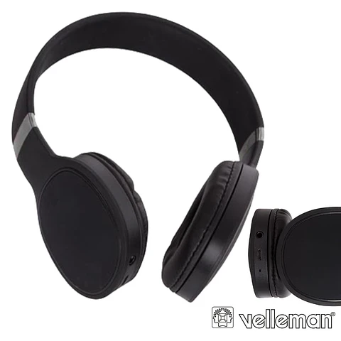 AUSCULTADORES BLUETOOTH DSP E CANCEL. RUÍDO BAT VELLEMAN