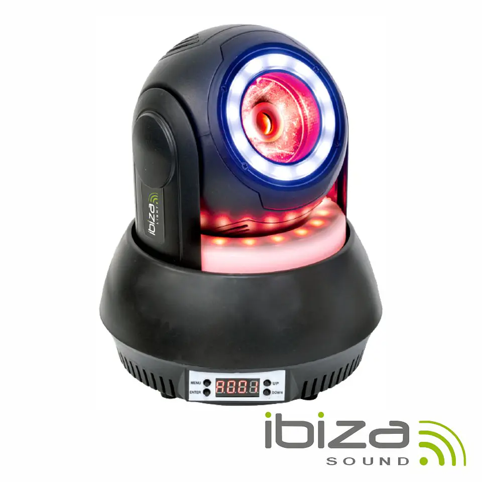 Moving Head 40W 4 Em 1 Beam 2 Anéis LED DMX Mic IBIZA 1