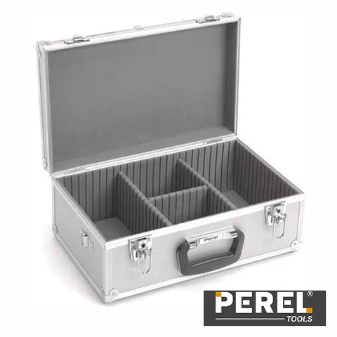 MALA PARA 60 CD/DVD METÁLICA PRATA PEREL