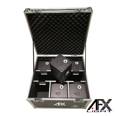 CONJUNTO 6 MÁQUINAS DE FAÍSCAS P/ PALCO 380W DMX C/ MALA AFX