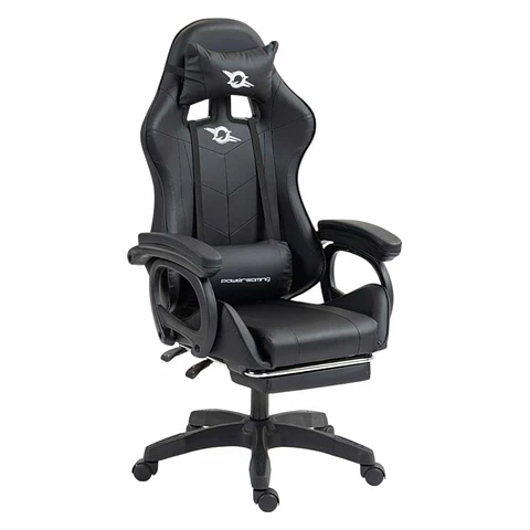 Cadeira Gaming c/ Apoio p/ Pés Preto