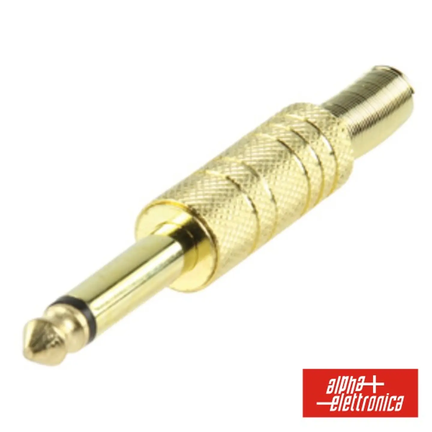 FICHA JACK 6.35MM MACHO C/ PROTEÇÃO MOLA DOURADO MN 1