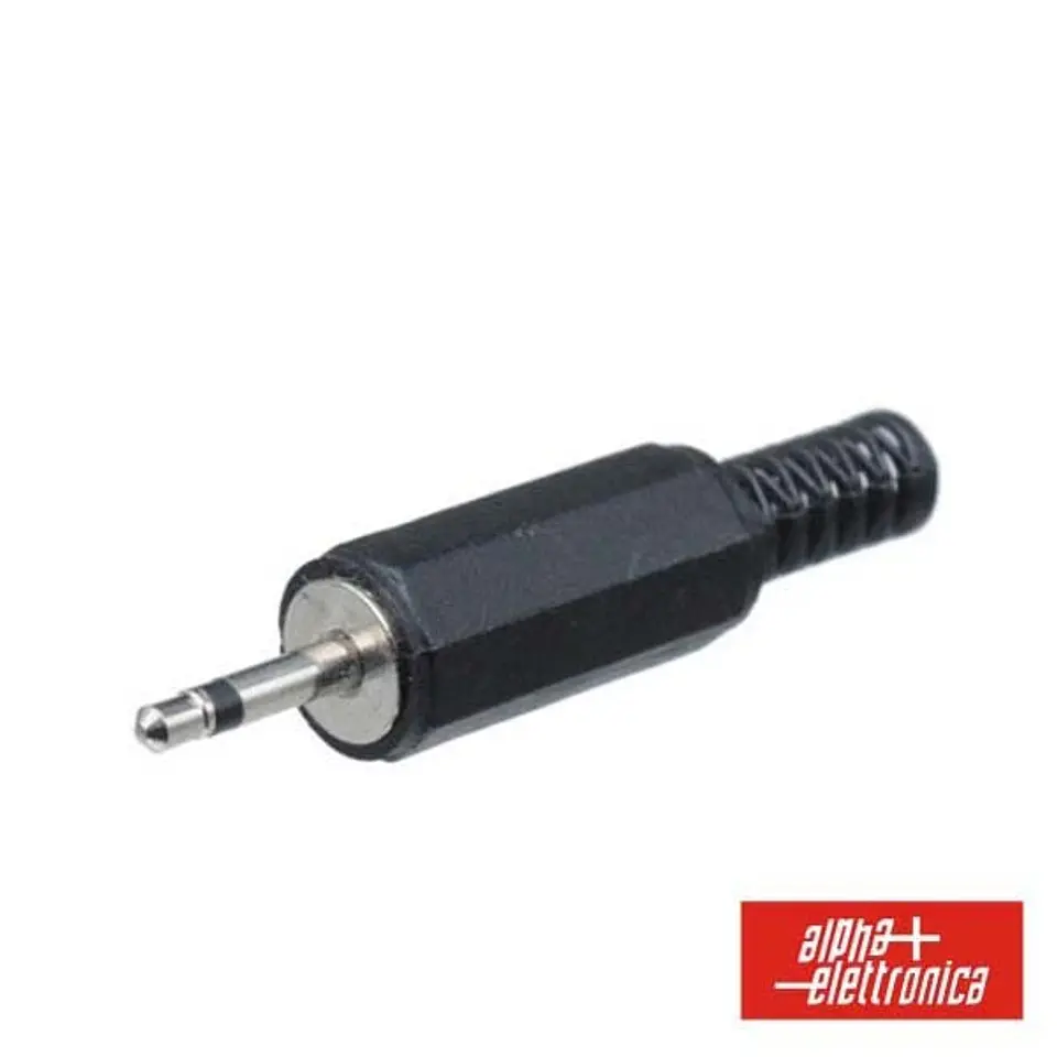 FICHA JACK 2.5MM MACHO MN PVC C/ GUARDA CABO 1