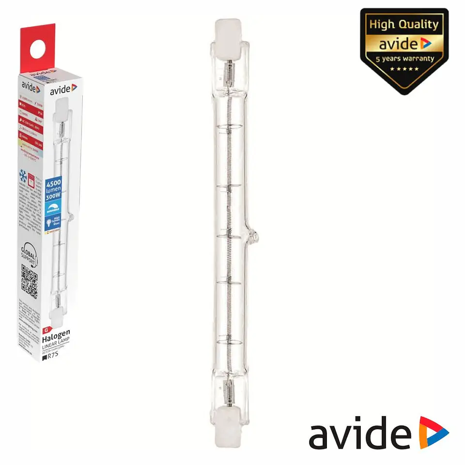 Lâmpada R7s / Forno/Frigorífico 300W 118mm 300°C AVIDE 1