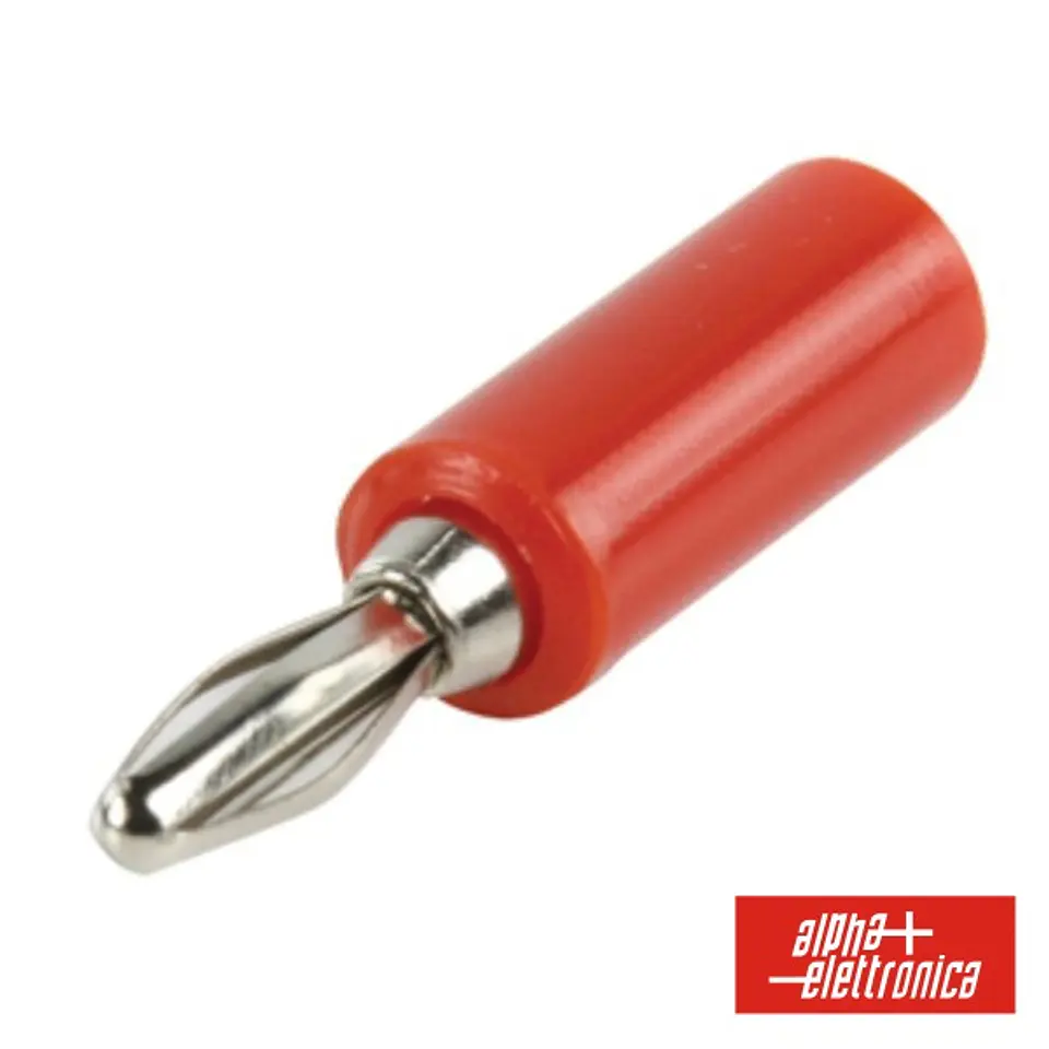 FICHA BANANA 4MM MACHO VERMELHA 1