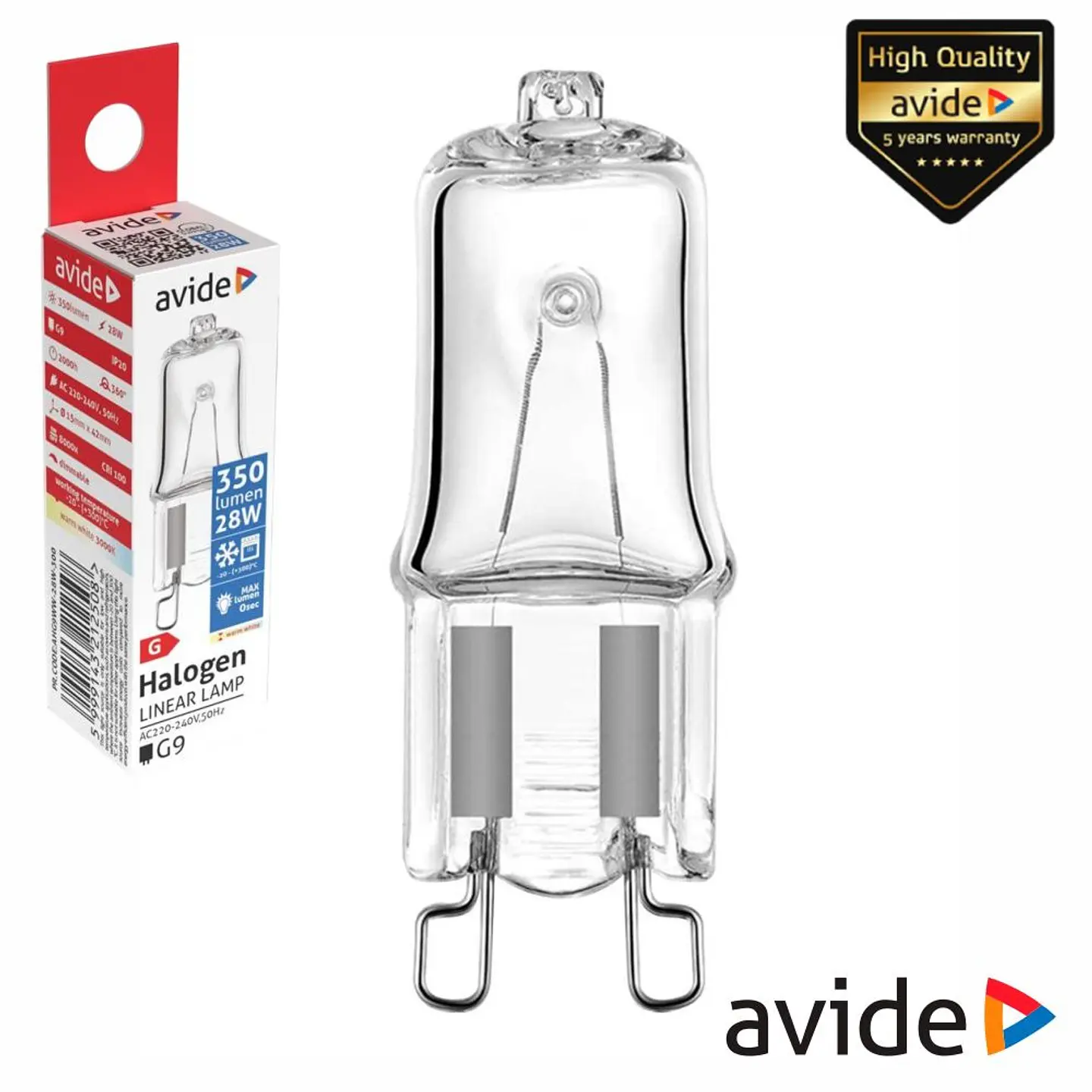 Lâmpada G9 P/ Forno/Frigorífico 28W 230V 300°C AVIDE 1