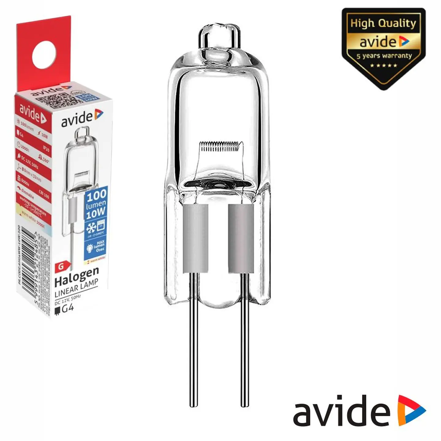 Lâmpada G4 P/ Forno/Frigorífico 10W 12V 300°C AVIDE 1