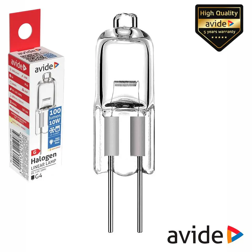 Lâmpada G4 P/ Forno/Frigorífico 10W 12V 300°C AVIDE 1