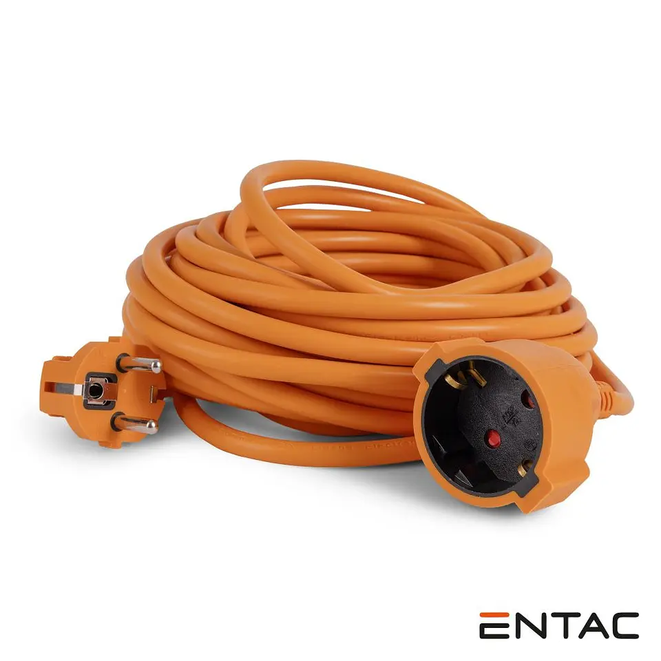 Extensão Elétrica 1x Schuko 3G1.5 10m Laranja ENTAC 1
