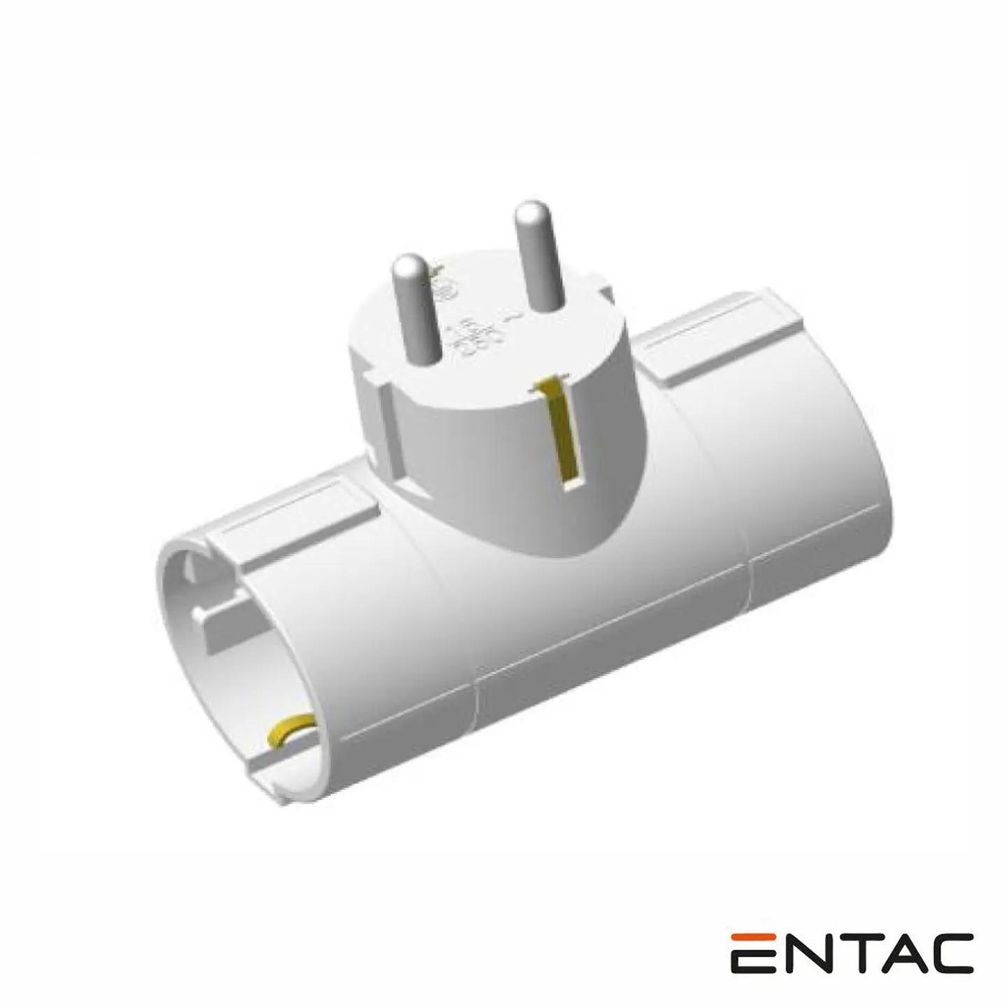 Ficha Elétrica Adaptadora 2x Schuko Horizontal ENTAC 1