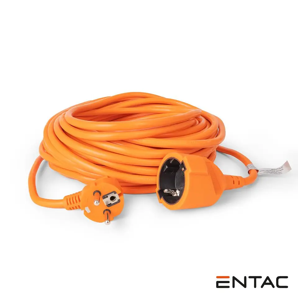 Extensão Elétrica 1x Schuko 3G1.5 20m Laranja ENTAC 1