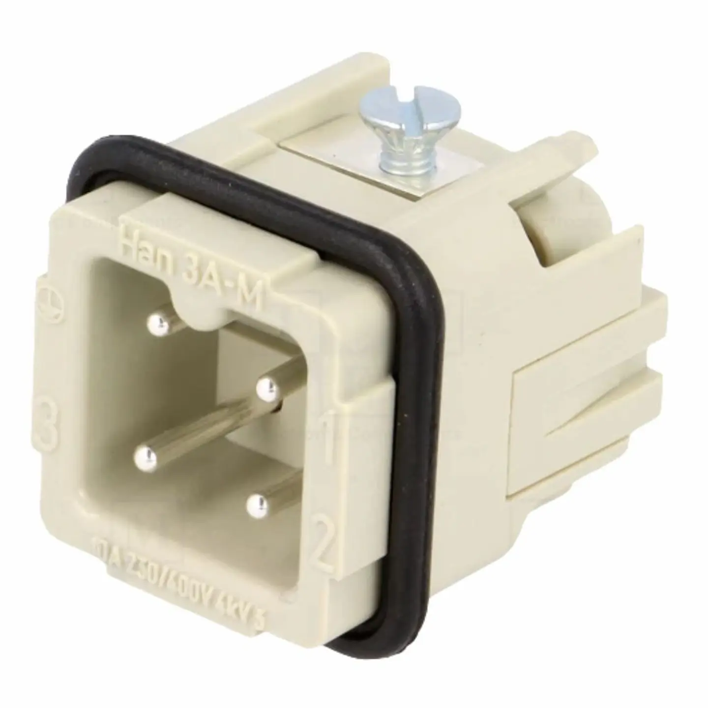 Ficha HDC Macho 4 Pinos 3+PE (Tamanho 3A) HARTING 1