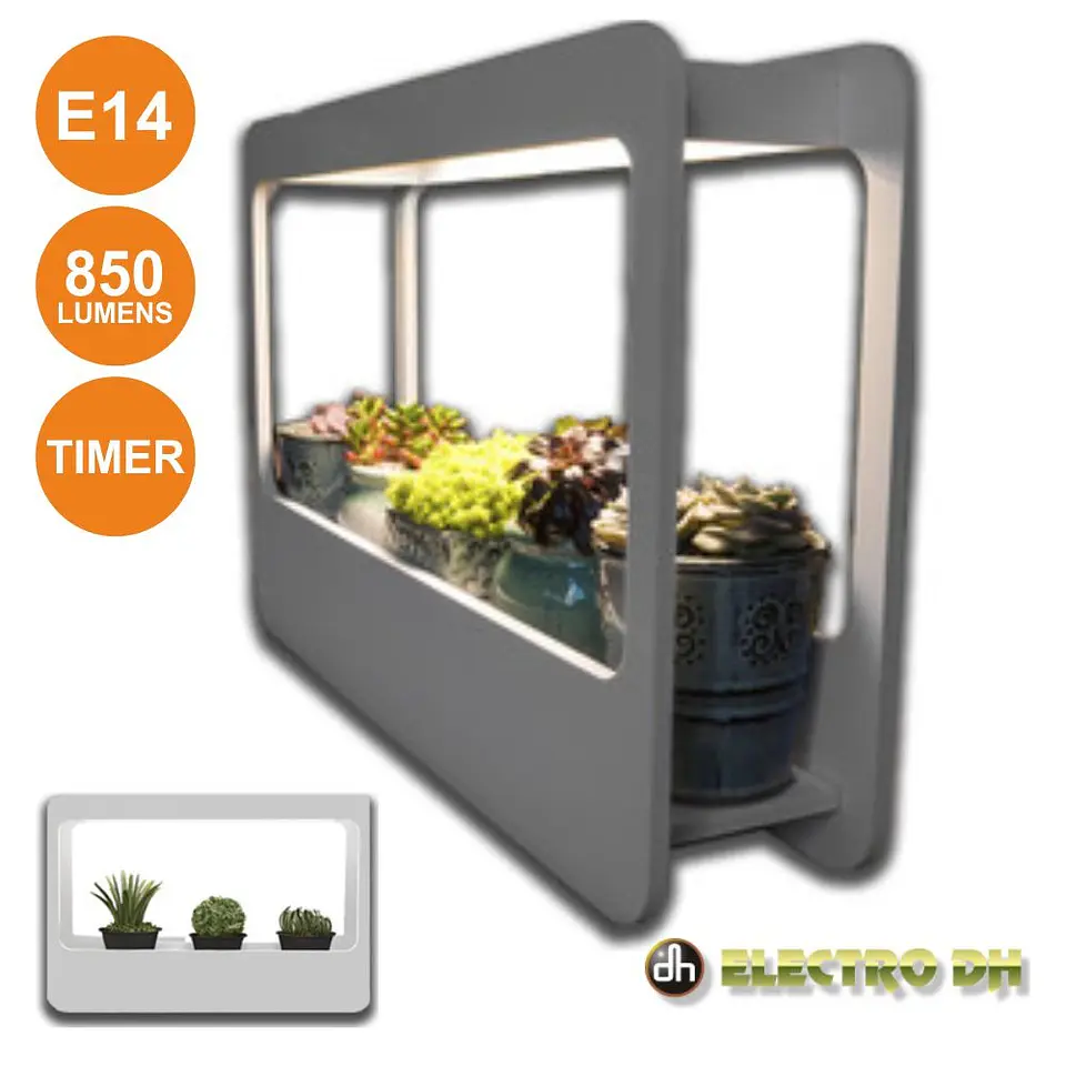 KIT DE CRESCIMENTO DE PLANTAS P/ INTERIOR C/ LUZ E14 850LM 1