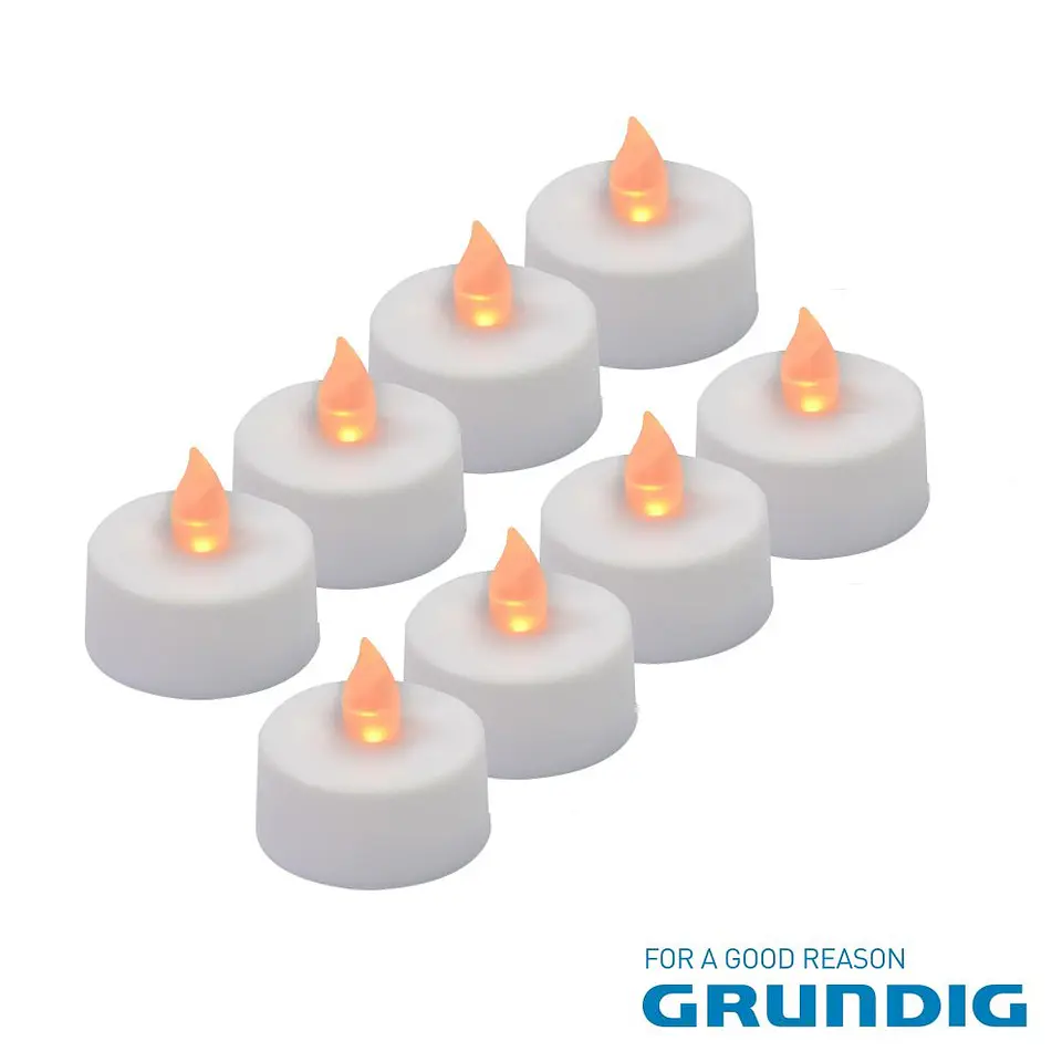 Conjunto de 8 Velas C/ LED GRUNDIG 1