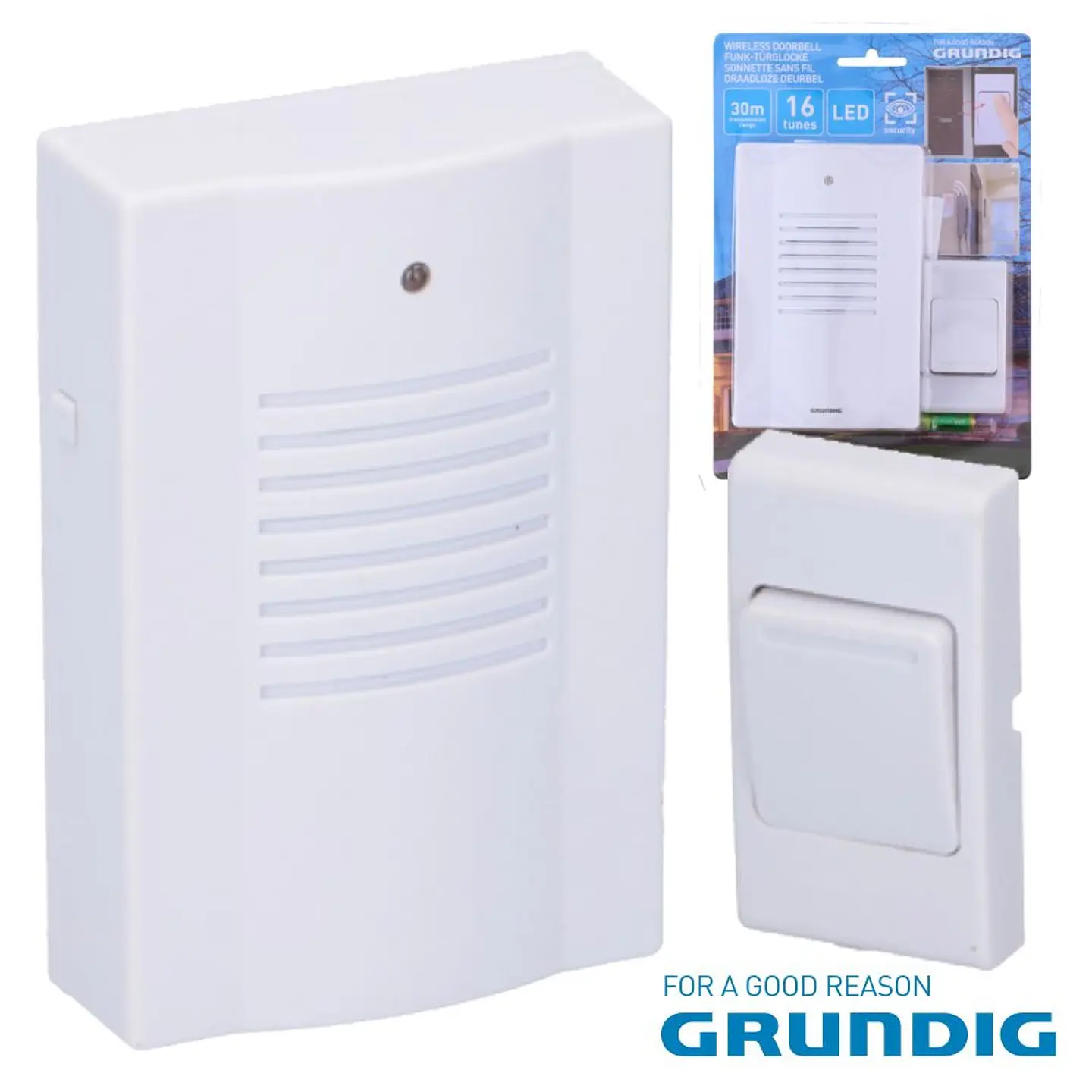 CAMPAINHA S/ FIOS C/ COMANDO 230V 16 TONS GRUNDIG 1