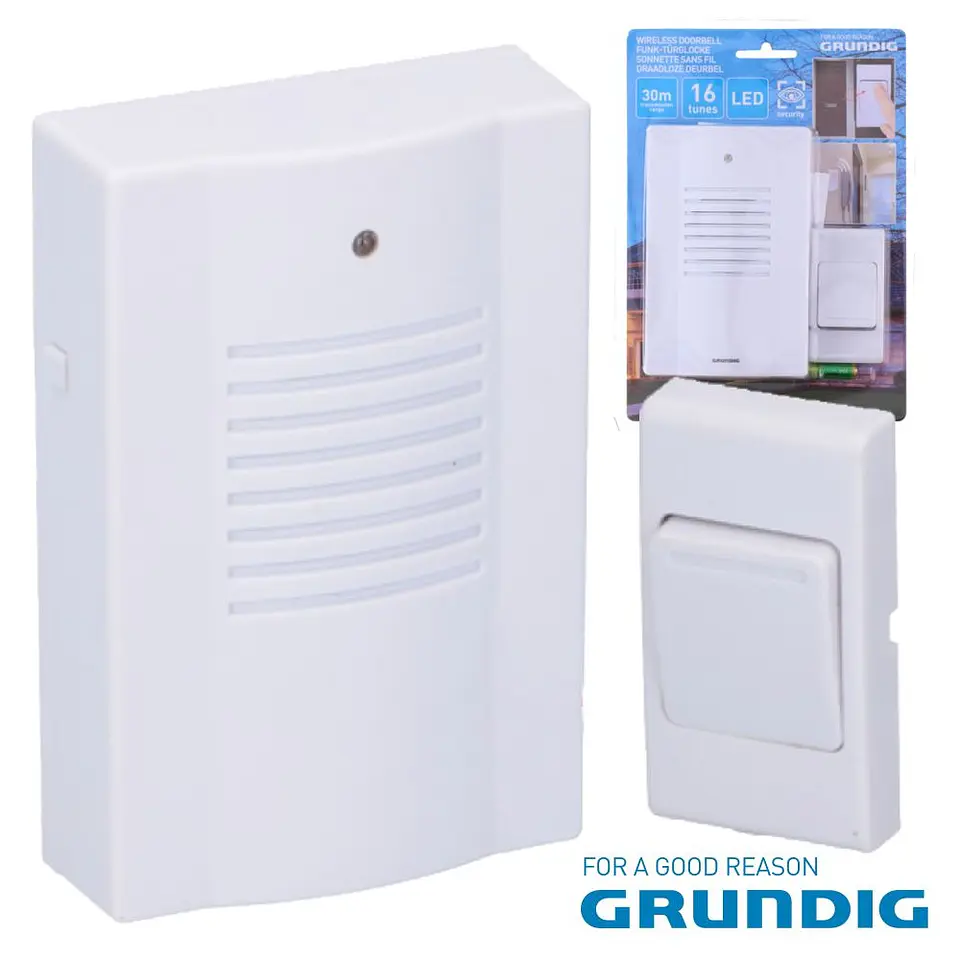 CAMPAINHA S/ FIOS C/ COMANDO 230V 16 TONS GRUNDIG 1