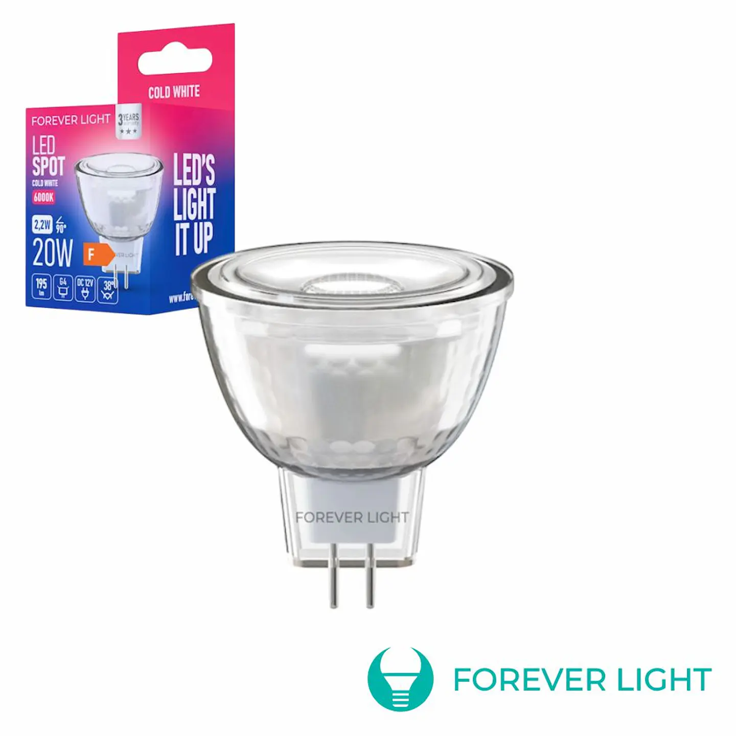 Lâmpada LED G4 MR11 2.2W 12V 6000K 195lm FOREVER 1
