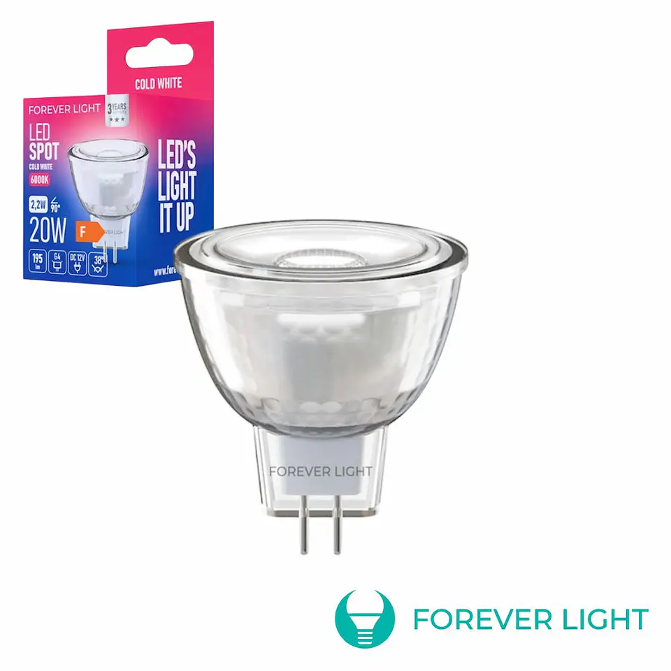 Lâmpada LED G4 MR11 2.2W 12V 6000K 195lm FOREVER 1