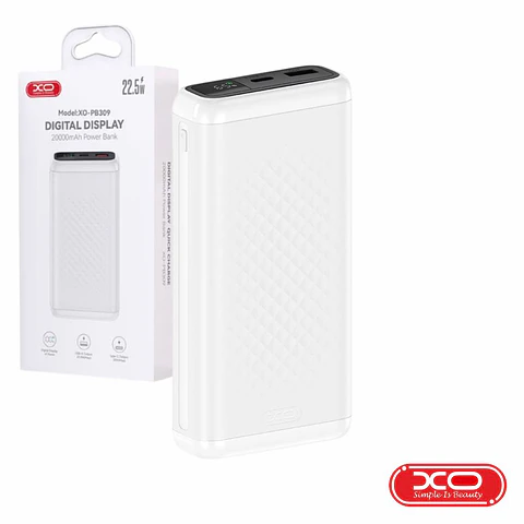Powerbank 20000mAh USB-A/USB-C 22.5W Branco XO