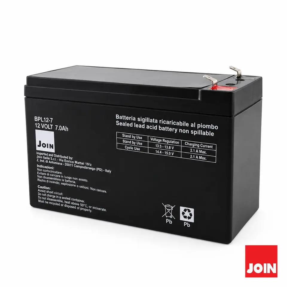 Bateria Chumbo AGM 12V 7A JOIN 1