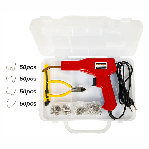 Conjunto P/ Reparação De Plásticos 50W C/ 200 Grampos