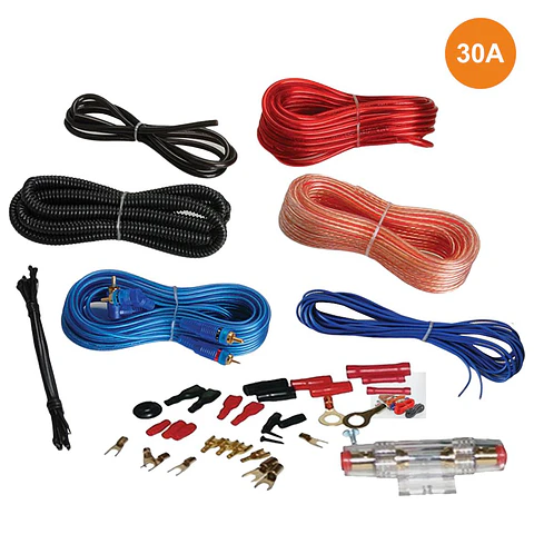 KIT DE CABOS COMPLETO P/ AMPLIFICADOR/COLUNAS 30A