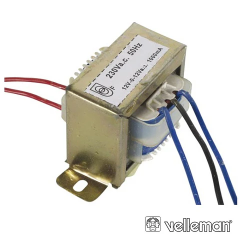 TRANSFORMADOR 24VA 2X12V VELLEMAN