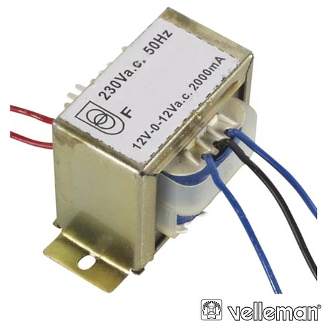 TRANSFORMADOR 48VA 2X12V VELLEMAN