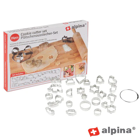 Formas De Metal P/ Bolos/Bolachas X26 Alpina