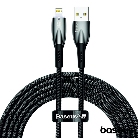 Cabo USB-A Macho P/ Lightning  Macho 2m Glimmer BASEUS
