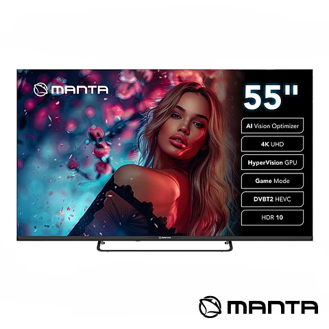 Smart TV LED Frameless 55" UHD 4K VIDAA HDR10 DVB-T2 MANTA