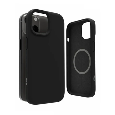 Capa de Silicone Para Iphone 15 Preto C/ MagSafe ALLITY