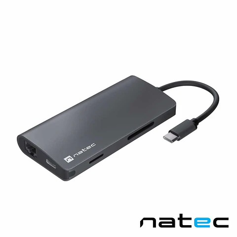 Hub FOWLER 2 V2 USB-C/USB-A/HDMI/MicroSD/RJ-45/SD NATEC