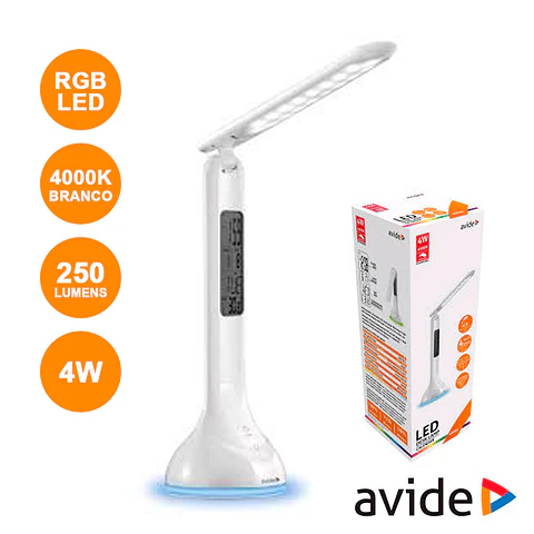 CANDEEIRO DECORATIVO LED 4W 4000K RGB CALENDÁRIO 250LM AVIDE