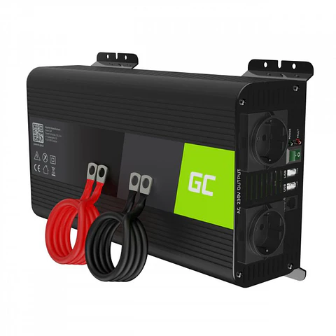 Conversor 12V-230V USB 1000W Onda Pura GREEN CELL