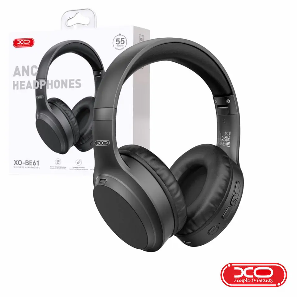 Auscultadores S/ Fios Stereo Bluetooth 6.0 ANC Preto XO 1
