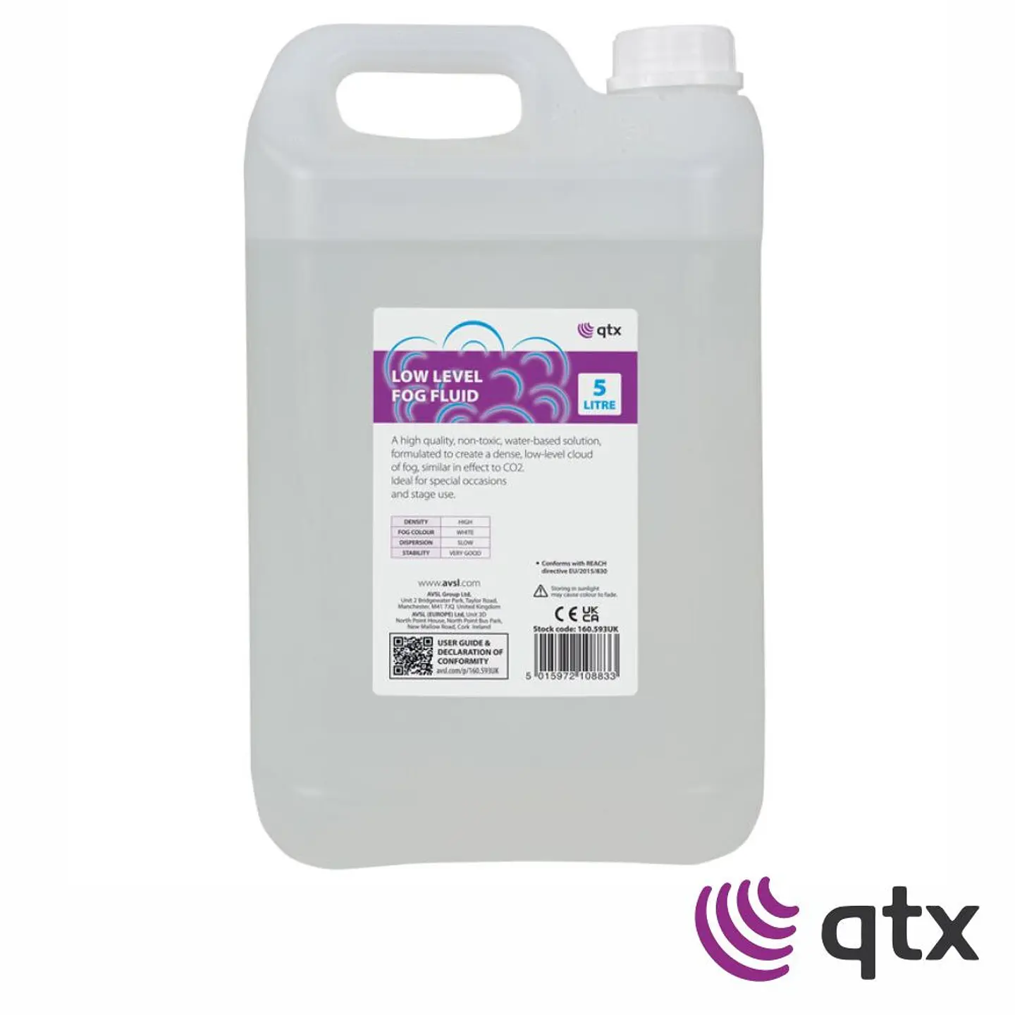 Líquido De Fumos Low Fog 5L QTX 1