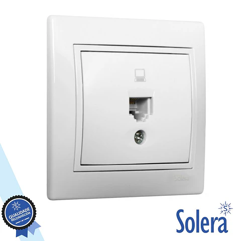Tomada de Encastrar RJ45 C/ 1 Saída SOLERA