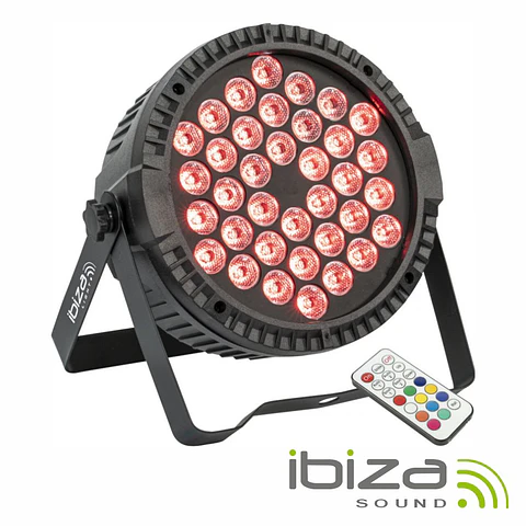 Projetor Par C/ 36 LEDS 1W RGB DMX IBIZA