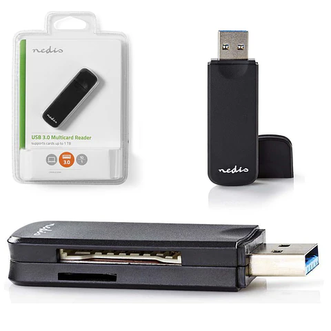 Leitor Cartões De Memória SD / USB 3.0 / 5 Gbps NEDIS