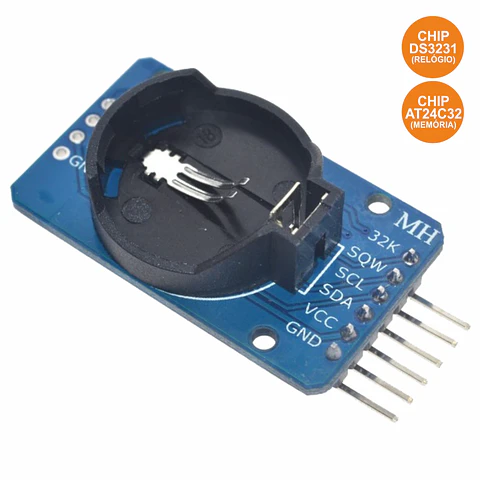 MÓDULO RELÓGIO TEMPO REAL I2C 3.3-5.5V P/ ARDUINO