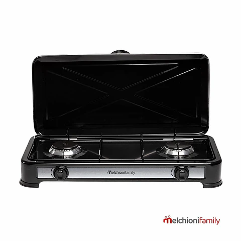 Fogão Gás Com 2 Queimadores Preto MelchioniFamily
