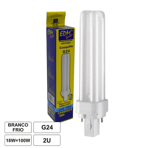 LÂMPADA G24 18W=100W 230V ECO 1200LM 6400K