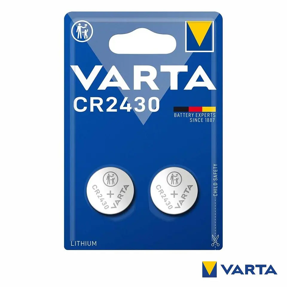 Pilha Lítio Botão CR2430 3V 2x Blister VARTA 1