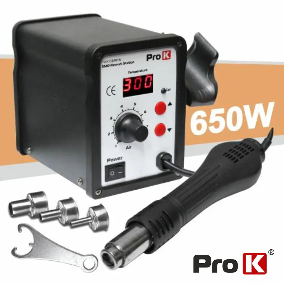 ESTAÇÃO DE DESSOLDAR SMD AR QUENTE 650W PROK 1