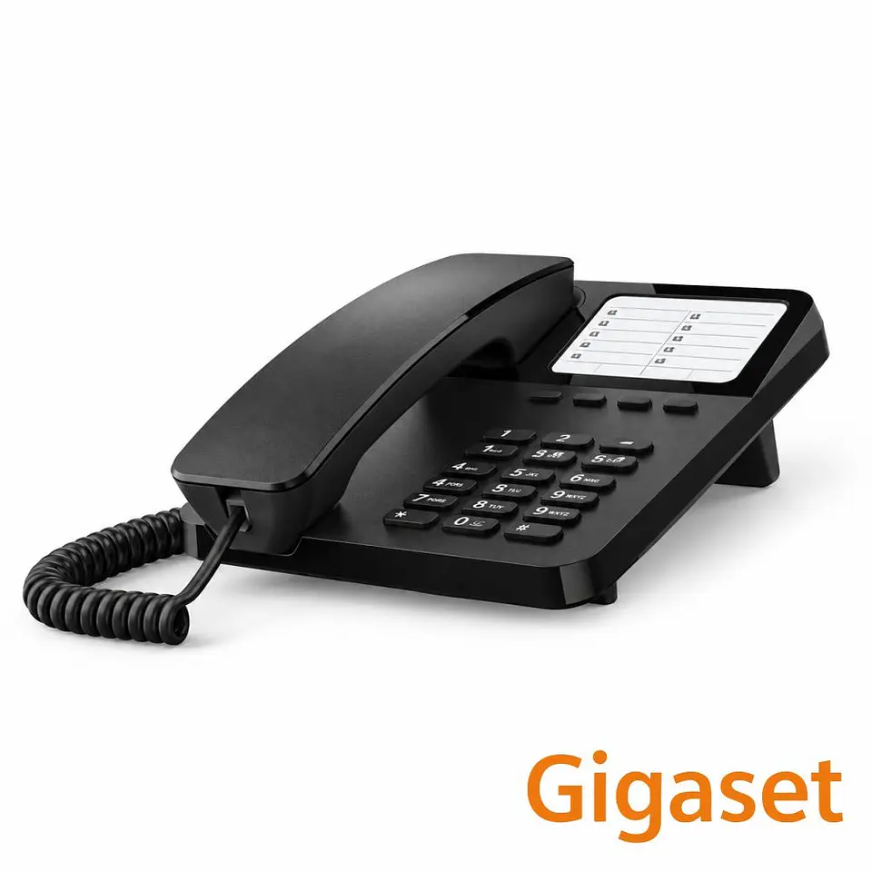 Telefone Fixo Analógico DESK 400 Preto GIGASET 1