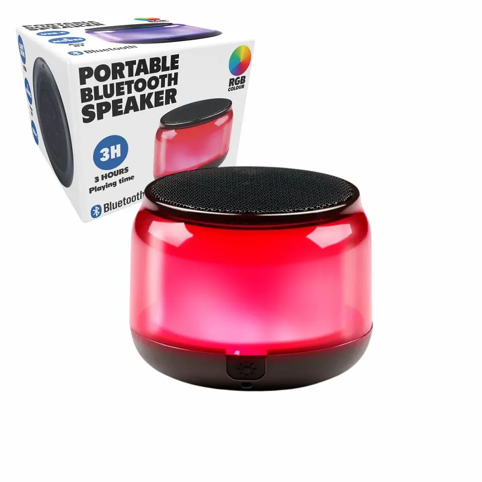 Coluna Bluetooth Portátil 500mAh RGB MicroSD/TWS 1